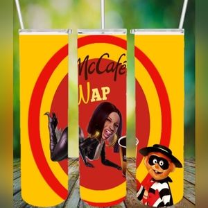 Cardi B WAP McCafe tumbler